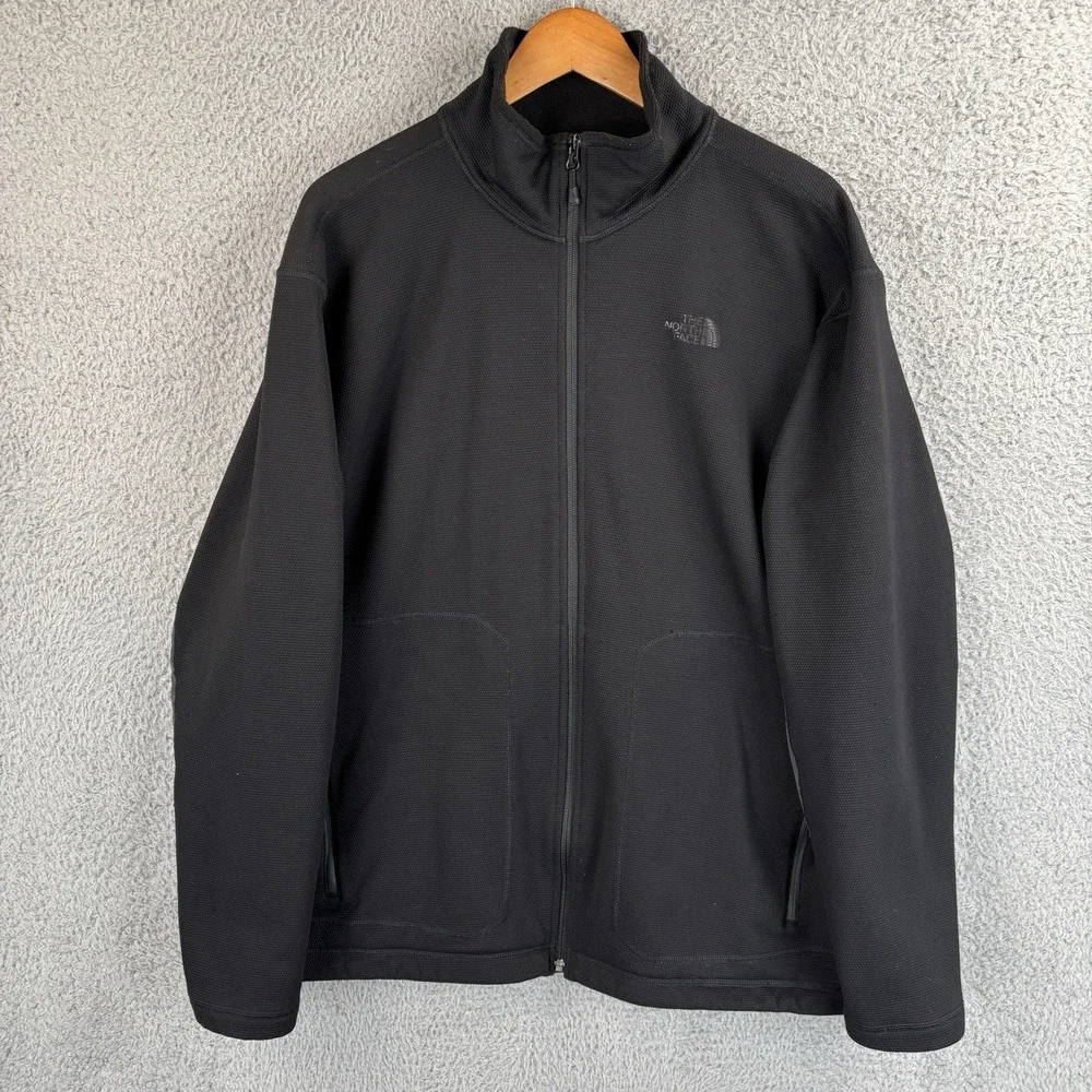 The North Face Jacket Mens XL Black Gray Full Zip Hiking Outdoor